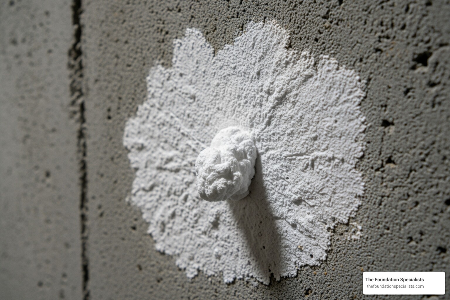 efflorescence on a concrete wall - basement water issues