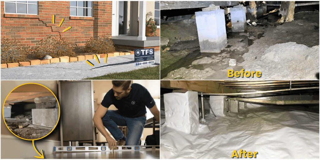 Ladrillos agrietados