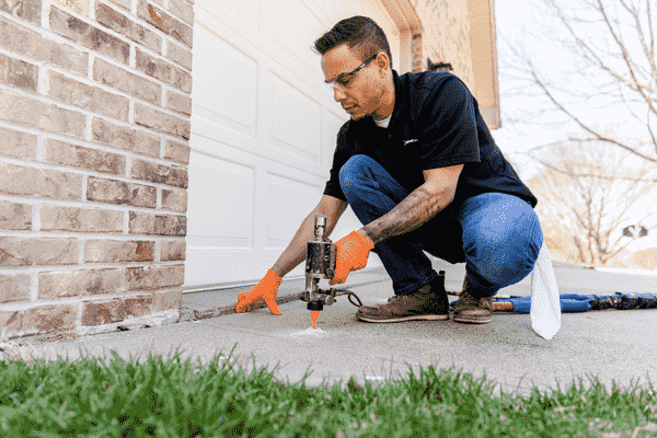 Using PolyLevel to repair a concrete driveway