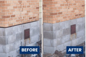 before and after foundation repair