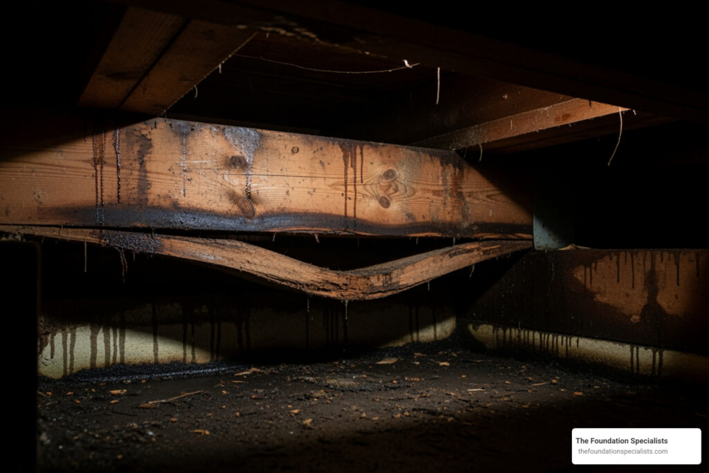 how to fix sagging floor in crawl space