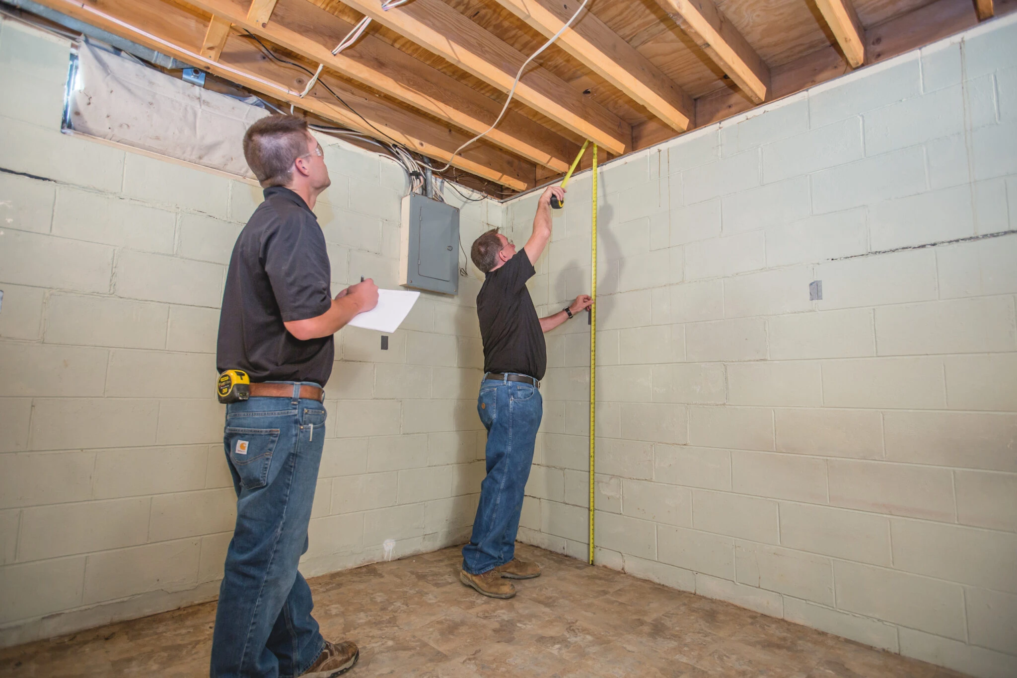 foundation walls bowing