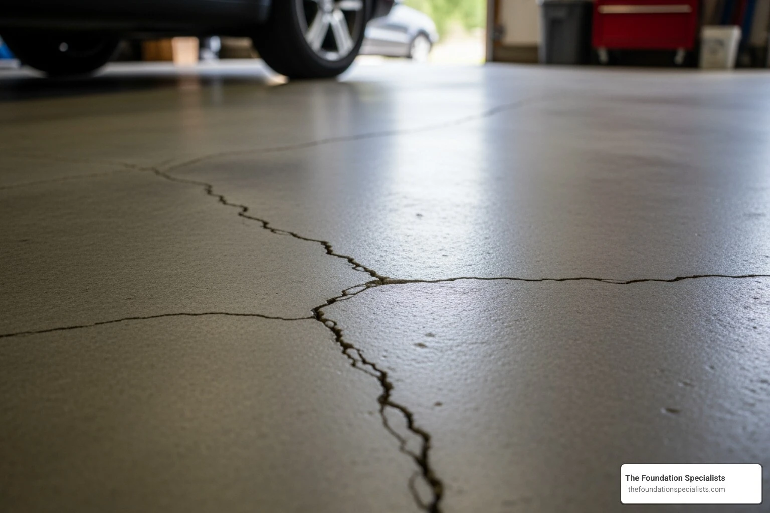 person pointing to small crack - hairline cracks in garage floor person pointing to small crack - hairline cracks in garage floor
