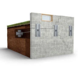 Geolock wall anchor cross section