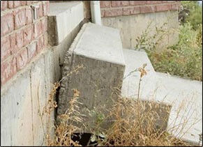 concrete steps pulling away from house