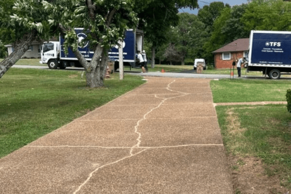 concrete repair on driveway