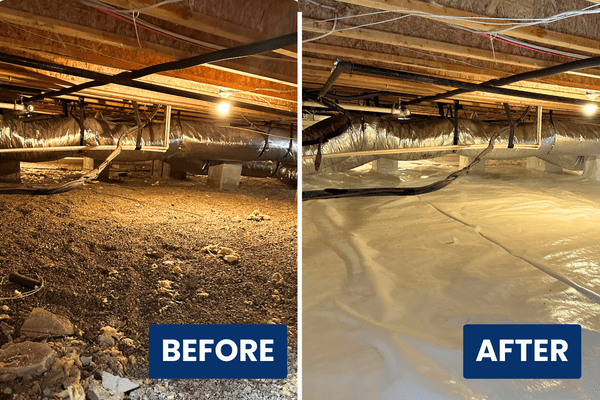 crawl space before and after