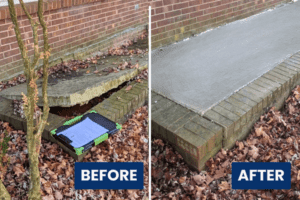 Polylevel concrete repair before & After