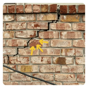 Stair Step Cracks in Brick