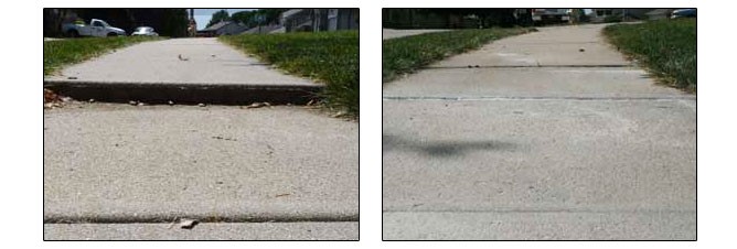 concrete sidewalk repair before and after