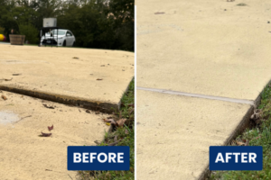Before & After concrete repair franklin, tn