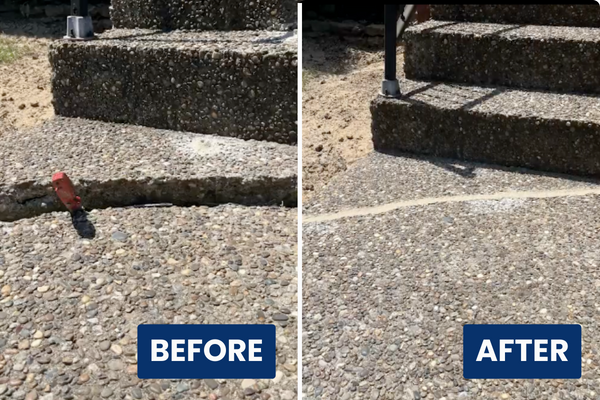 Before and after concrete repair