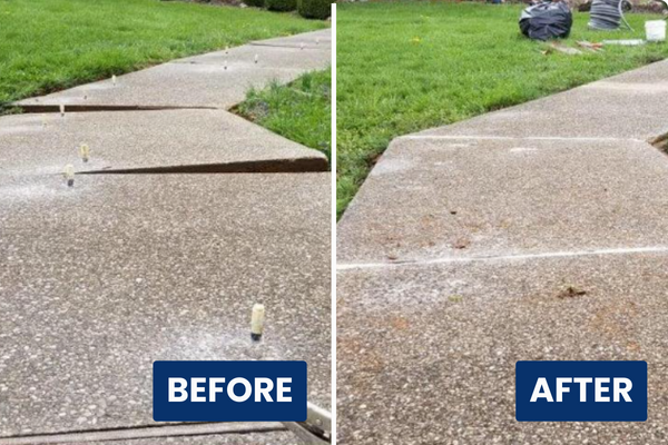 Before and after concrete repair