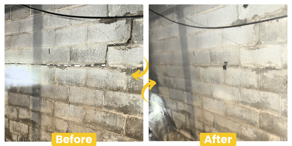 Before & After - Cracked Foundation Wall | Murfreesboro , TN - TFS ...