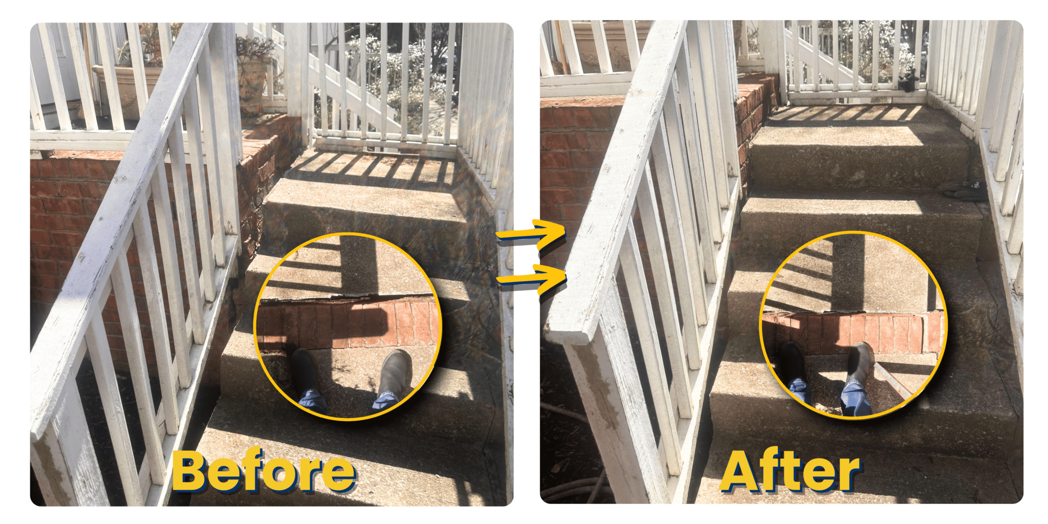 concrete stair repair in Bellewood